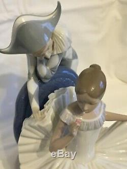 Rare Nao by Lladro Ballet Dancer and Harlequin A Dream Come True