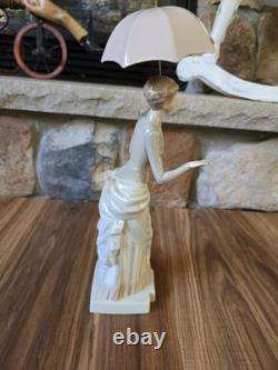 Rare Retired Nao Lladro Figurine 13 Lady With Umbrella Parosol Spain Mint