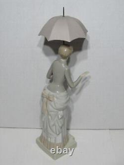 Rare Retired Nao Lladro Figurine 13 Lady With Umbrella Parosol Spain Mint