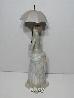 Rare Retired Nao Lladro Figurine 13 Lady With Umbrella Parosol Spain Mint