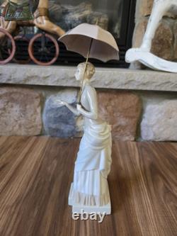 Rare Retired Nao Lladro Figurine 13 Lady With Umbrella Parosol Spain Mint