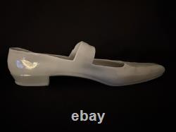 Rare-VNTG NAO Lladro LG Ladies Pump Shoe WithGrey Buckle Porcelain Figurine DSCN