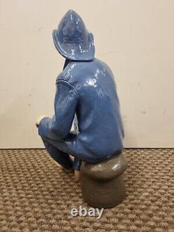 Retired Large Lladro Spain 14.5 Nao Figure 262 Old Fisherman Sailor With Pipe