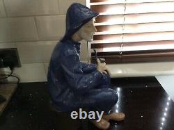 Retired Large Lladro Spain 14.5 Nao Figure 262 Old Sailor Fisherman With Pipe