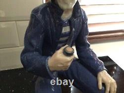 Retired Large Lladro Spain 14.5 Nao Figure 262 Old Sailor Fisherman With Pipe