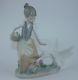 Retired Lladro Aggressive Goose Porcelain Figurine 1288 Girl With Basket Mint