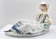 Retired NAO by Lladro Figurine Languid Lady Seated with Flowers Fruit Basket