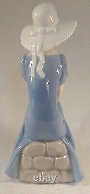 Retired Nao Porcelain Figurine. Girl with Straw Hat. Same Maker as Lladro. 1992