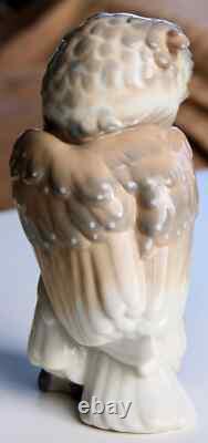 SERIOUS COLLECTORS- Mid 1980's NAO Lladro Short Eared Owl-Porcelain Figure Gray