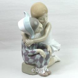 Scarce Lladro Porcelain Figurine Infantile Candor Harlequin & Ballerina #4963