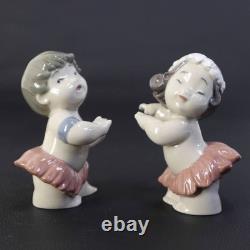 Set of 2 Made in Spain Lladró's sister brand NAO Nao Hawaiian Sway Hula Girl