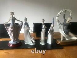 Set of 5 Ladro figurines all in excellent condition no chips or marks