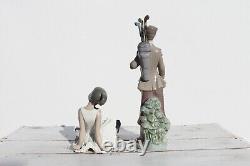 Set of Two Figurines Lladro Golfer, Waiting To Tee Off and Nao Amusing Ballet