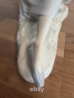 Spanish Porcelain Figurine Mother with Child and Goose Valencia Style 33cm High Gloss
