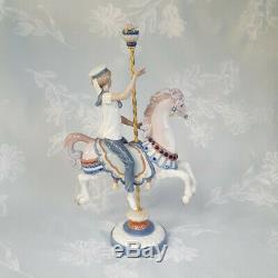 Stunning Vintage Retired Large Lladro Boy on a Carousel Figurine VGC