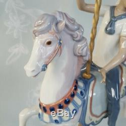 Stunning Vintage Retired Large Lladro Boy on a Carousel Figurine VGC