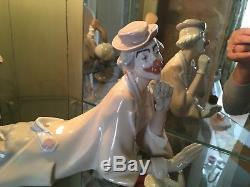 Super! Lladro Large Circus Clown With Ball Figure 4618