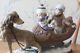 Superb Large Lladro 5037 Sleigh Ride. Dog pulling sleigh with 2 children. Mint