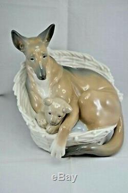 Superb Lladro Dog German Shepherd With Pup Ref 4731