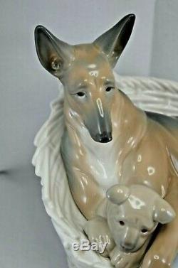 Superb Lladro Dog German Shepherd With Pup Ref 4731