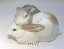 VINTAGE LLADRO RABBIT COUPLE 01000279 c. 1962 RARE