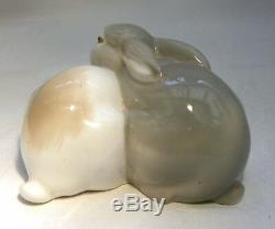 VINTAGE LLADRO RABBIT COUPLE 01000279 c. 1962 RARE