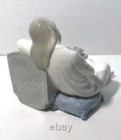 VINTAGE Lladro NAO large figure porcelain The Cradle Mother And Child Withteddy