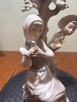 VTG 1970s NAO BY LLADRO BOY & GIRL WITH DOVE PORCELAIN FIGURINE 12X7