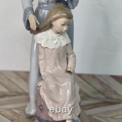 VTG 1982 Retired Nao Lladro 11 Mother Brushing Girls Hair Porcelain Figure #349
