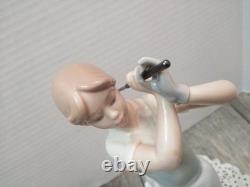 VTG. NAO Nao Ceramic Doll Figurine Lladro Sister Brand Golf Girl (9.5 TALL)