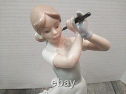 VTG. NAO Nao Ceramic Doll Figurine Lladro Sister Brand Golf Girl (9.5 TALL)