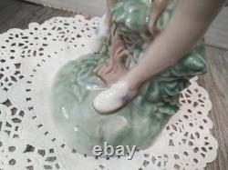 VTG. NAO Nao Ceramic Doll Figurine Lladro Sister Brand Golf Girl (9.5 TALL)
