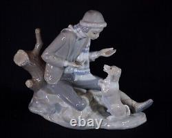 VTG NAO Porcelain Figurine #140, Lesson For The Dog, Made In Spain