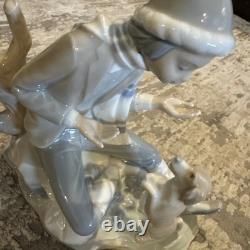 VTG NAO Porcelain Figurine #140, Lesson For The Dog, Made In Spain