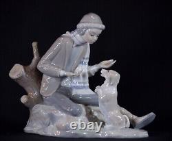 VTG NAO Porcelain Figurine #140, Lesson For The Dog, Made In Spain