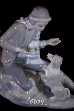 VTG NAO Porcelain Figurine #140, Lesson For The Dog, Made In Spain