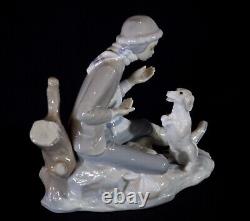 VTG NAO Porcelain Figurine #140, Lesson For The Dog, Made In Spain