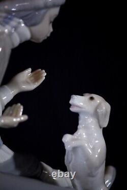 VTG NAO Porcelain Figurine #140, Lesson For The Dog, Made In Spain