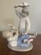 VTG NAO by LLADRO Statue Children Playing PILLOW FIGHT Figurine- SPAIN Read