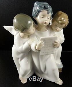 Very Cute Lladro 3 Angel's Group Figurine 01004542 Porcelain Choir