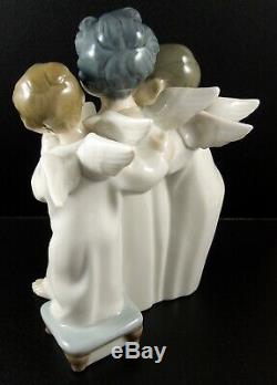 Very Cute Lladro 3 Angel's Group Figurine 01004542 Porcelain Choir