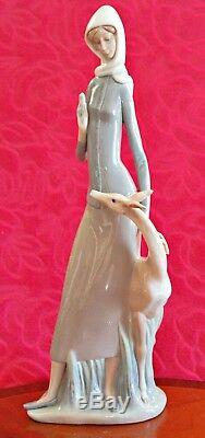Very Large Lladro Diana with The Deer Glazed Figurine