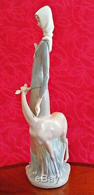 Very Large Lladro Diana with The Deer Glazed Figurine