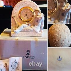 Vincente Martinez For Lladro Pierrot Mantle Clock 5778(retired 2001)boxed/papers