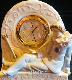 Vincente Martinez For Lladro Pierrot Mantle Clock 5778(retired 2001)boxed/papers