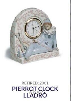 Vincente Martinez For Lladro Pierrot Mantle Clock 5778(retired 2001)boxed/papers