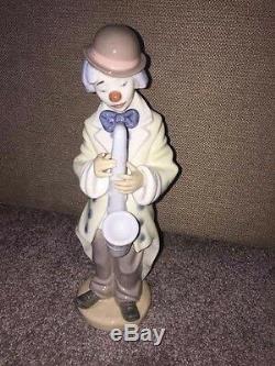 Vintage 1987 Lladro Nao Daisa Sad Clown with Saxophone Porcelain Figure 9 #5471