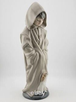 Vintage Collectible Lladro Nao Hooded Boy With Dog Retired 1982. 10.5 Inch W Box