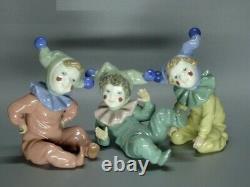 Vintage Cute Little Clowns Porcelain Figurine Lladro Nao Spain 1983-85 Art Decor