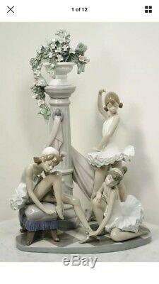 Vintage LLADRO ballet Trio Figurine. Three Ballerinas Salvador Debon 5235 RARE